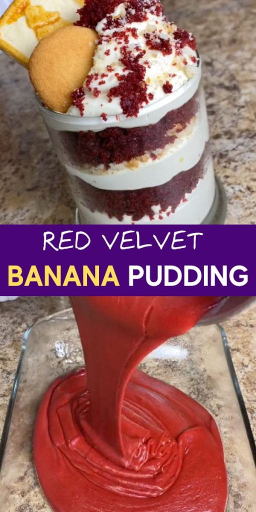 Red Velvet Banana Pudding