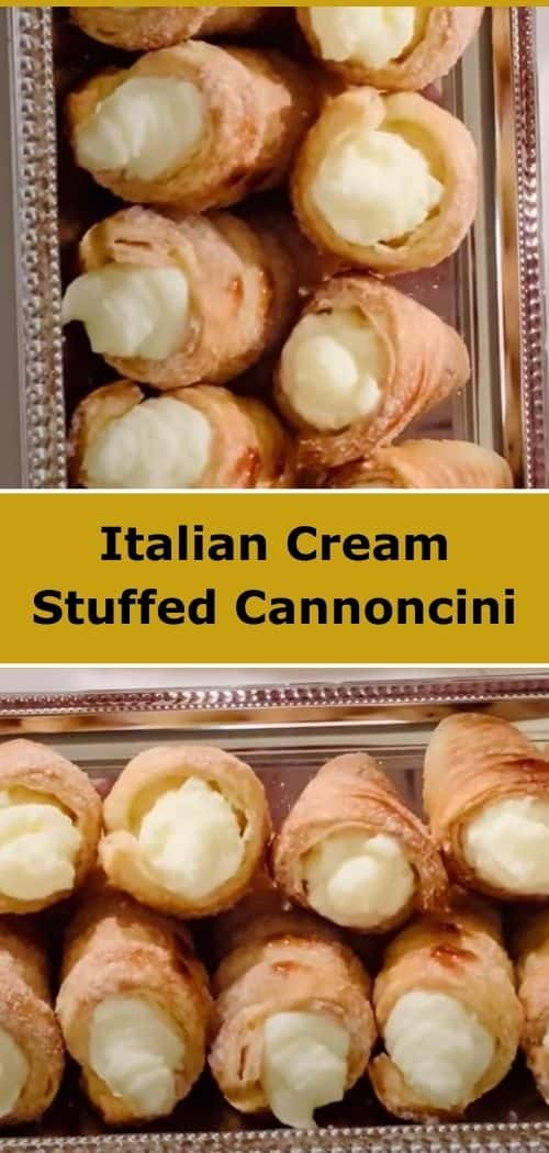 Italian Cream Stuffed Cannoncini