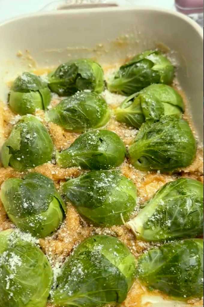 Cheesy Brussel Sprout Bake