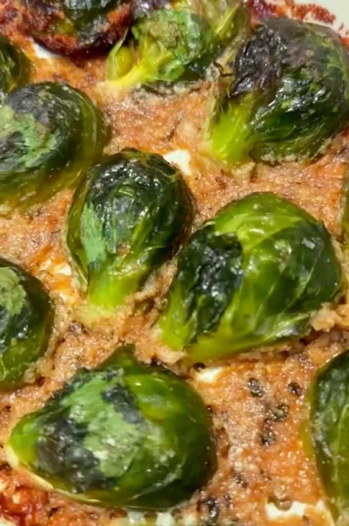 Cheesy Brussel Sprout Bake