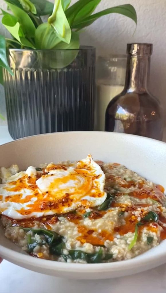 Savory Oatmeal With Egg