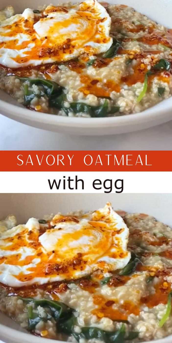 Savory Oatmeal With Egg