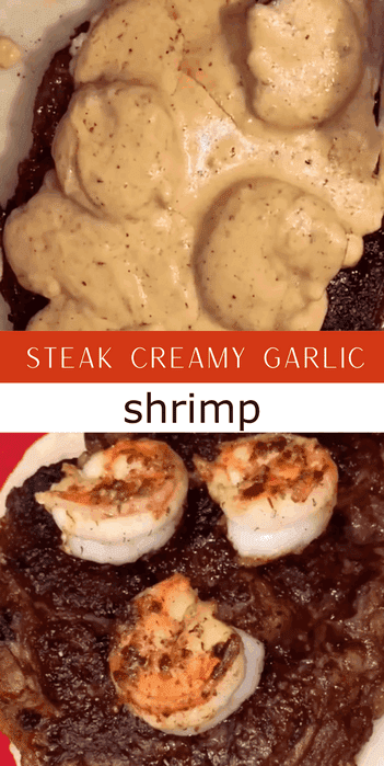 steak creamy garlic shrimp