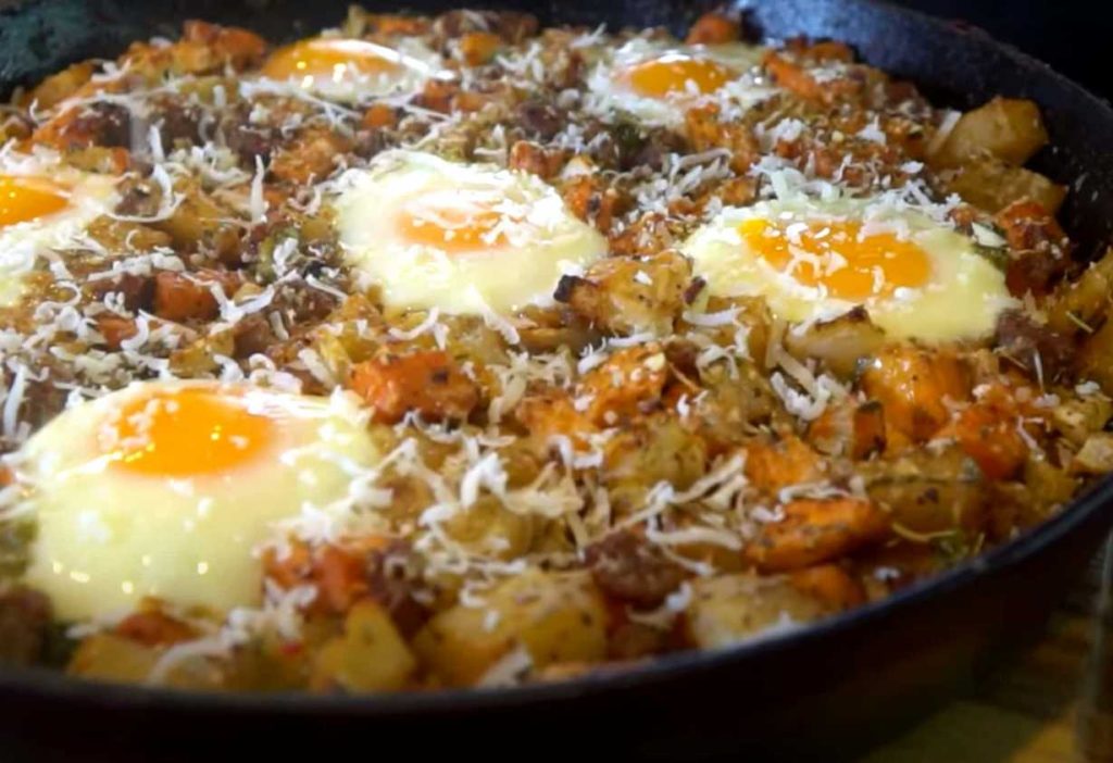 Sweet Potato Hash With Eggs